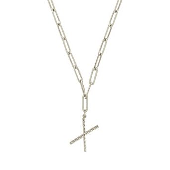 MC Collective Braided Initial Pendant Necklace