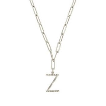 MC Collective Braided Initial Pendant Necklace