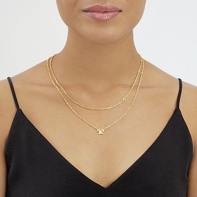 MC Collective Butterfly Chain Layered Necklace