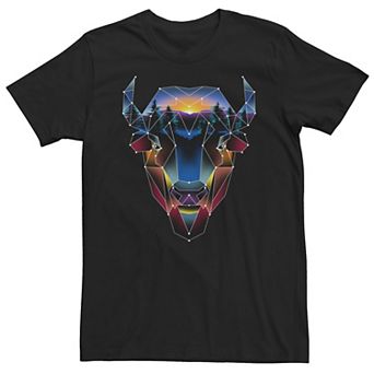 Big & Tall Geometric Buffalo Head Portrait Tee