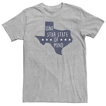 Big & Tall Texas "Lone Star State Of Mind" Blue State Tee