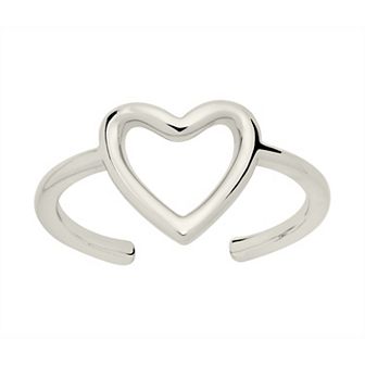 MC Collective Sterling Silver Open Heart Ring