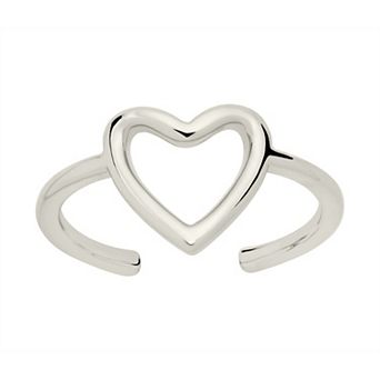 MC Collective Sterling Silver Open Heart Ring