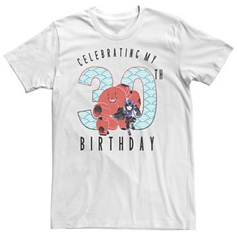 Big & Tall Disney Big Hero 6 Baymax Hiro 30th Birthday Tee