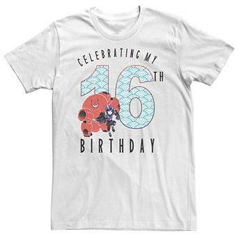 Big & Tall Disney Big Hero 6 Baymax Hiro 16th Birthday Tee