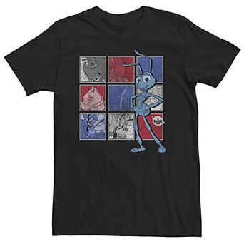 Big & Tall Disney / Pixar A Bug's Life Flik Characters Squares Tee