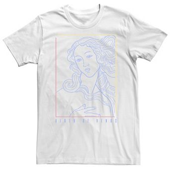 Big & Tall Fifth Sun Birth Of Venus Line Art Portrait Tee