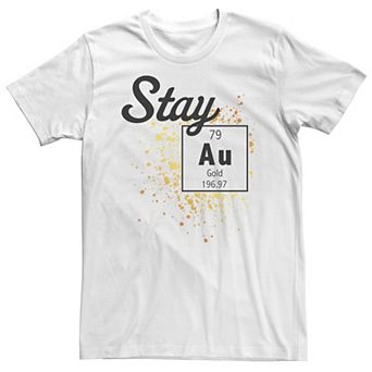 Big & Tall Fifth Sun Stay Gold Periodic Element Flakes Tee