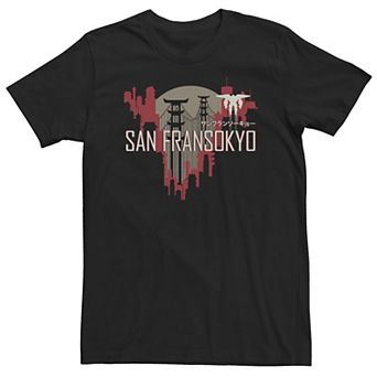 Big & Tall Disney Big Hero 6 San Fransokyo Skyline Silhouette Tee
