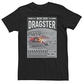 Big & Tall Disney / Pixar Cars Lightning McQueen Dragster Poster Tee