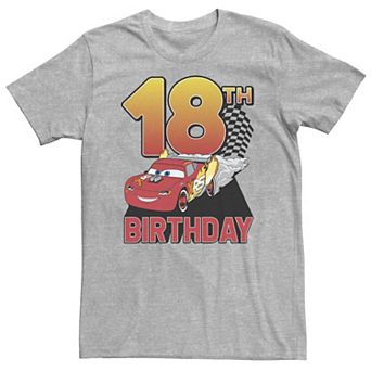 Big & Tall Disney / Pixar Cars 18th Birthday Racer Lightning McQueen Tee