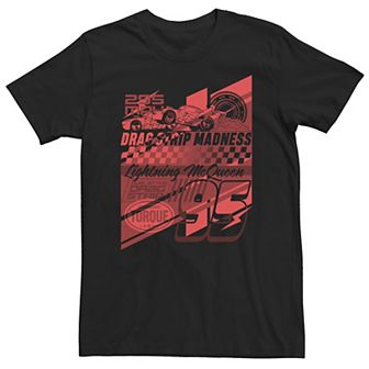 Big & Tall Disney / Pixar Cars Lightning McQueen Drag Strip Poster Tee