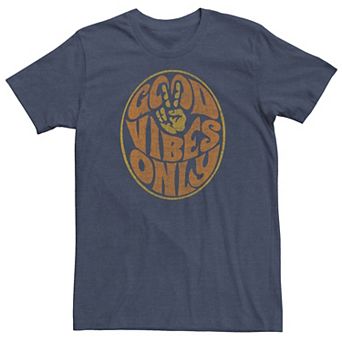 Big & Tall "Good Vibes Only" Retro Circle Logo Tee