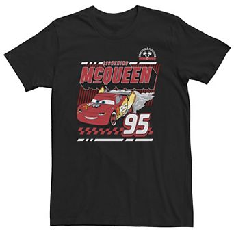 Big & Tall Disney / Pixar Cars Lightning McQueen Retro 95 Poster Tee