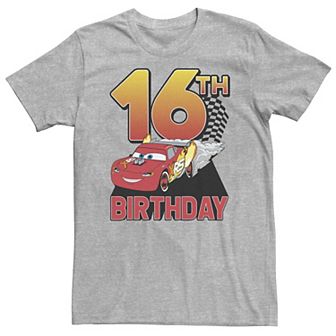 Big & Tall Disney / Pixar Cars 16th Birthday Racer Lightning McQueen Tee