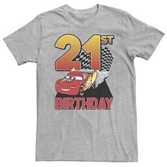 Big & Tall Disney / Pixar Cars Lightning McQueen 21st Birthday Tee