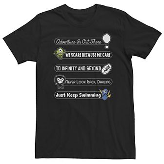 Big & Tall Disney / Pixar Iconic Motivational Character Quotes Tee