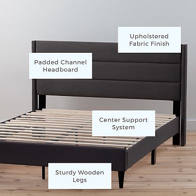 Lucid Dream Collection Upholstered Horizontal Channel Bed