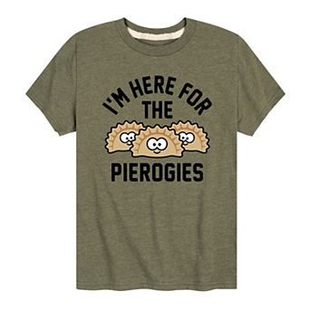 Boys 8-20 I'm Here For The Pierogies Graphic Tee