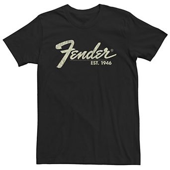 Big & Tall Fender Cheetah Print Guitar Head Logo Tee