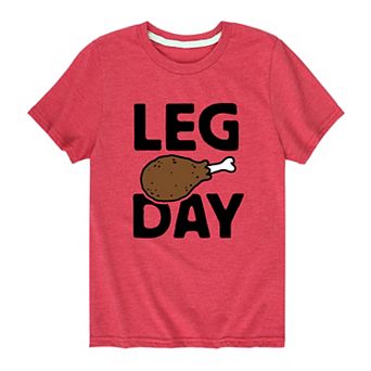 Boys 8-20 Leg Day Turkey Graphic Tee
