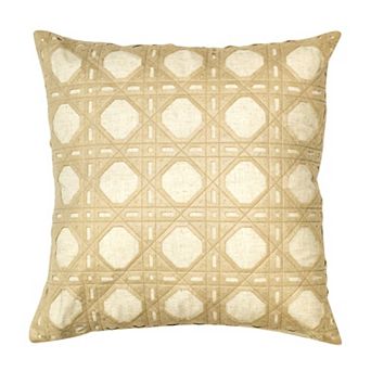 Edie@Home Rattan Throw Pillow