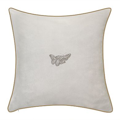 Edie@Home Velvet Bold Butterfly Throw Pillow