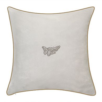 Edie@Home Velvet Bold Butterfly Throw Pillow