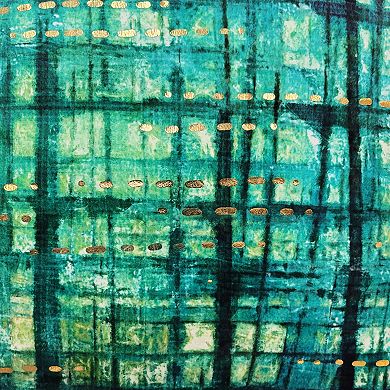 Edie@Home Velvet Rainforest Metallic Throw Pillow