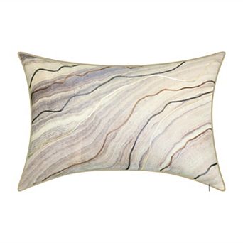 Edie@Home Corded Marble Lumbar Throw Pillow