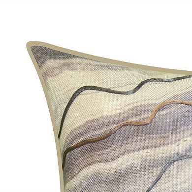 Edie@Home Corded Marble Lumbar Throw Pillow
