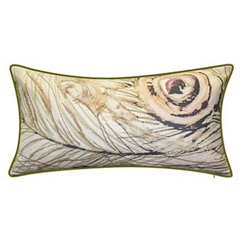 Edie@Home Watercolor Feather Throw Pillow