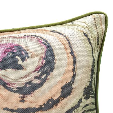 Edie@Home Watercolor Feather Throw Pillow
