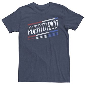 Big & Tall Fifth Sun Puerto Rico Slanted Stripe Logo Tee
