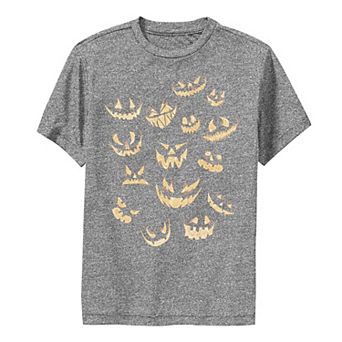Boys 8-20 Jack-O-Lantern Candle Lit Grins Collage Graphic Tee
