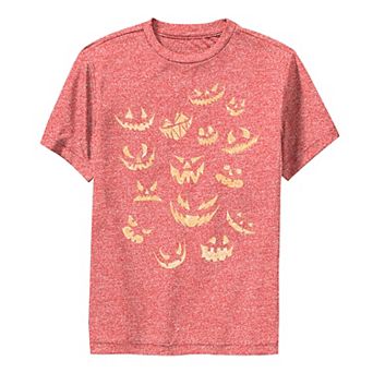 Boys 8-20 Jack-O-Lantern Candle Lit Grins Collage Graphic Tee