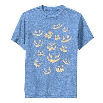 Boys 8-20 Jack-O-Lantern Candle Lit Grins Collage Graphic Tee