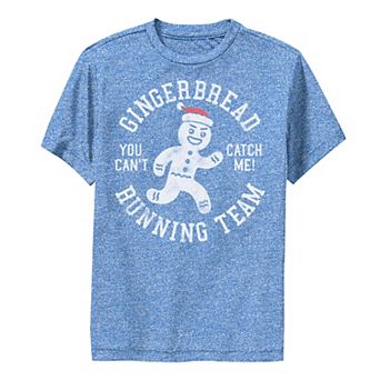 Boys 8-20 Gingerbread Running Team Stamp Graphic Tee