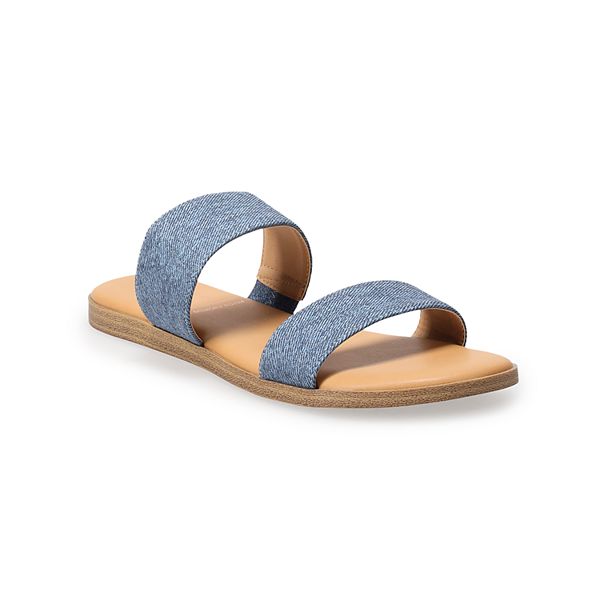 LC Lauren Conrad Sunstone Women's Slide Sandals - Denim (5) – BrickSeek