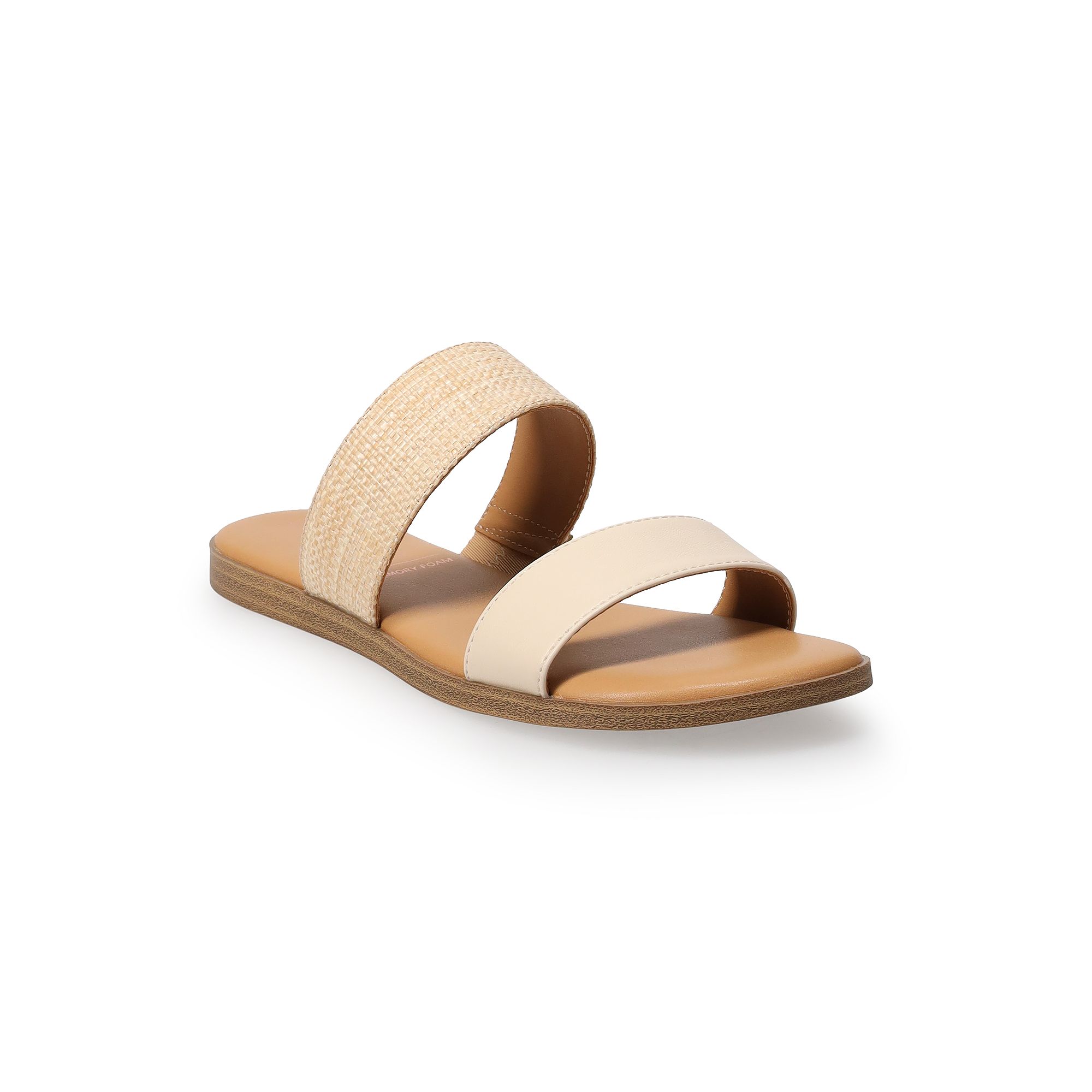 LC Lauren Conrad Sunstone Womens Slide Sandals, Size: 5, Natural
