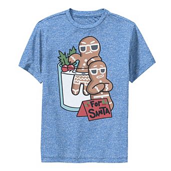 Boys 8-20 For Santa Gingerbread Men Milk Dip Chillin Graphic Tee