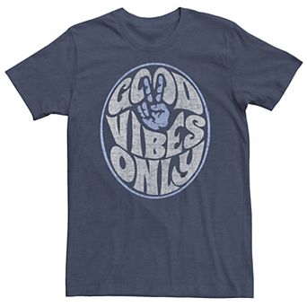 Big & Tall "Good Vibes Only" Retro Circle Logo Tee
