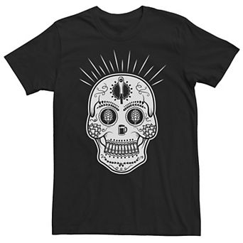 Big & Tall Sugar Skull Beer Collage Tee