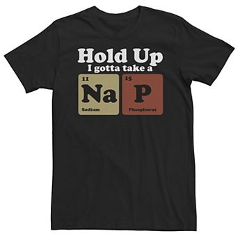 Big & Tall "Hold Up I Gotta Take A Nap" Elemental Squares Tee