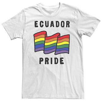 Big & Tall Ecuador Pride Rainbow Flag Tee