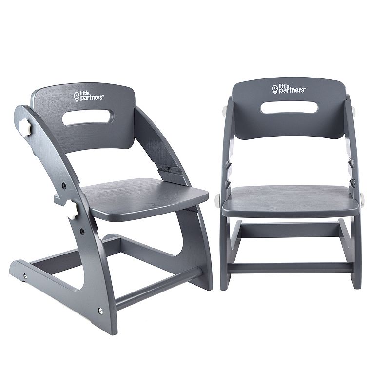 Little Partners 2 Pack Grow With Me Chairs, Grey