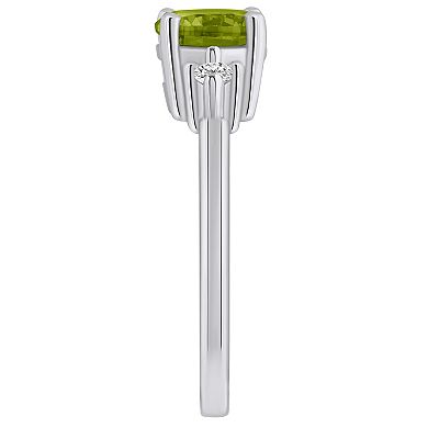 Alyson Layne 14k White Gold Round Peridot & Diamond Accent Ring