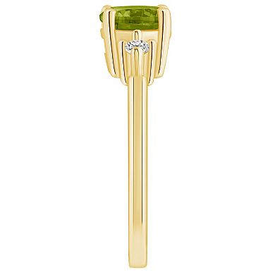 Alyson Layne 14k Gold Round Peridot & Diamond Accent Ring