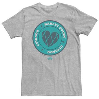 Big & Tall DC Comics The Suicide Squad Harley Fenced Hearts Tee