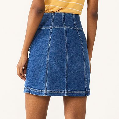 Juniors' SO® High-Rise Side Notch Mini Skirt
